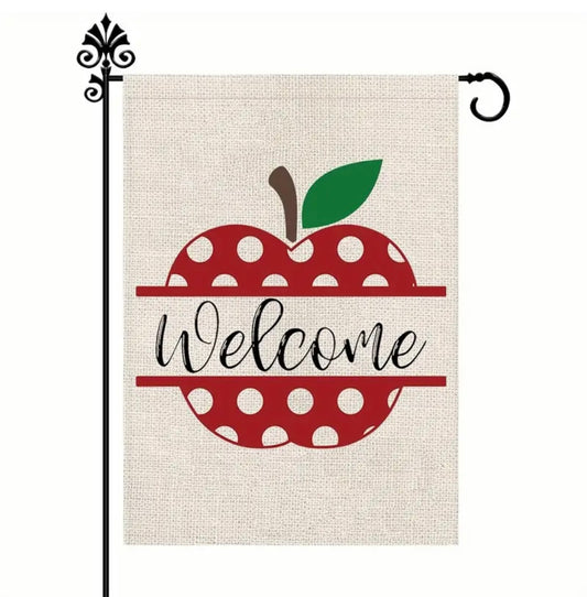 Garden Flag: Welcome Apple