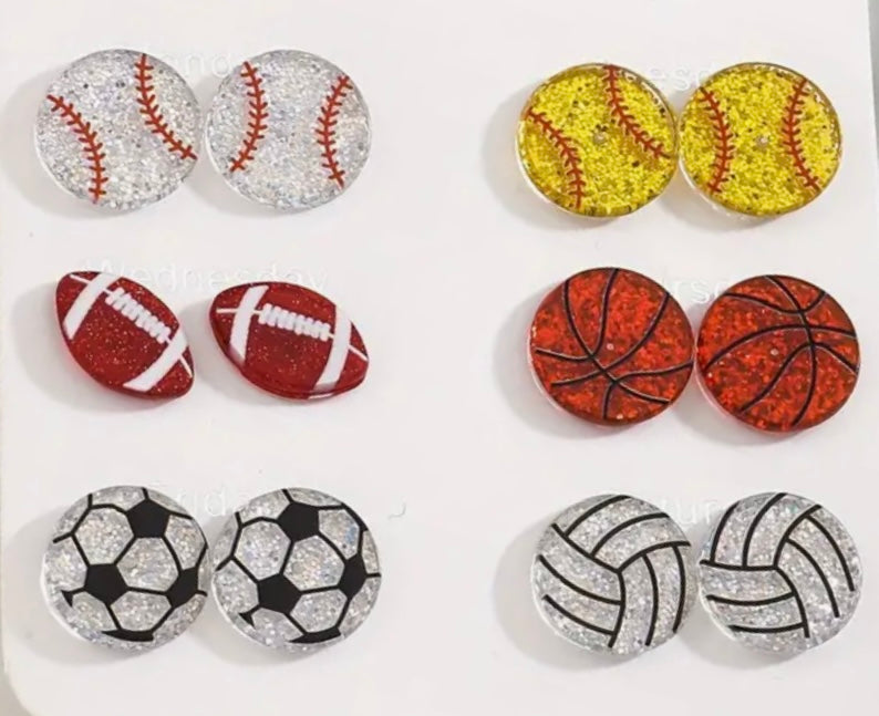 Earrings: Sports (Variety)