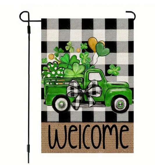 Garden Flag: St. Patrick’s Day Truck