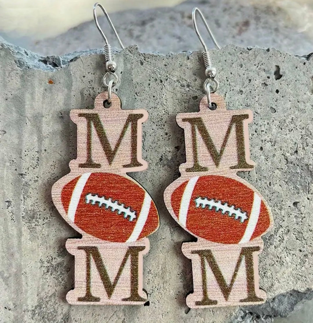 Earrings: Football Mom