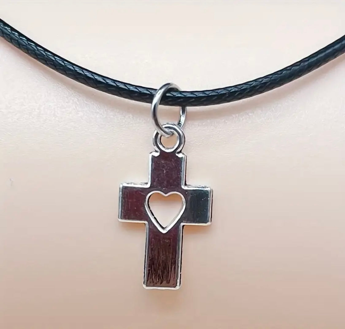 Necklace: Cross Heart Pendant