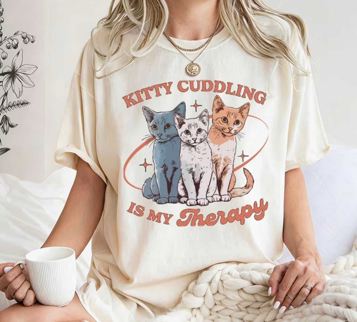 Decal Only: Kitty Cuddling Is My Therapy