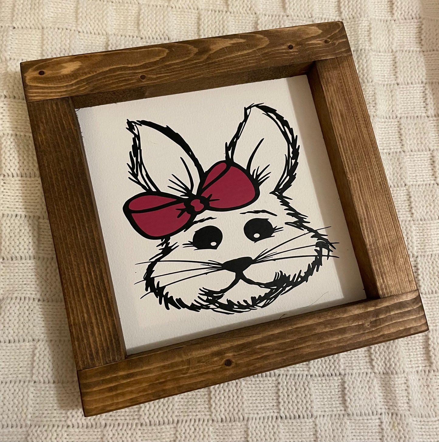 Easter: Shelf Sitter (Bunny with Bow)