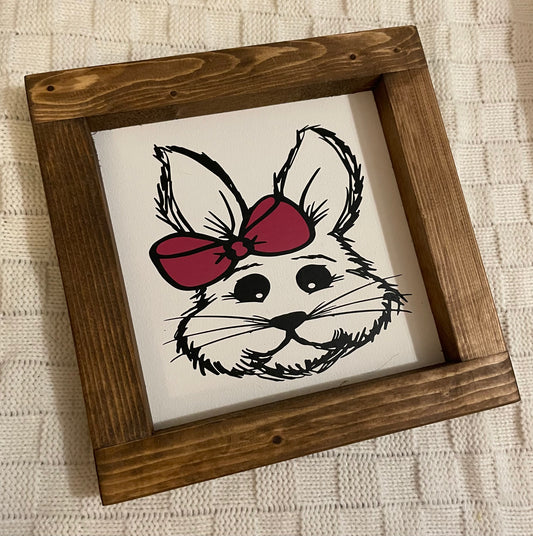 Easter: Shelf Sitter (Bunny with Bow)