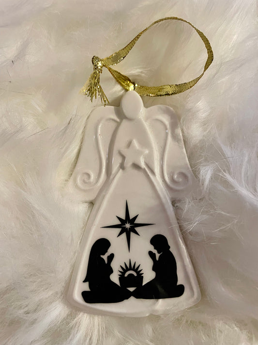 Ornament: Angel with Nativity