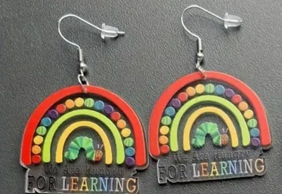 Earrings: We Are Hungry for Learning (Hungry Caterpillar)