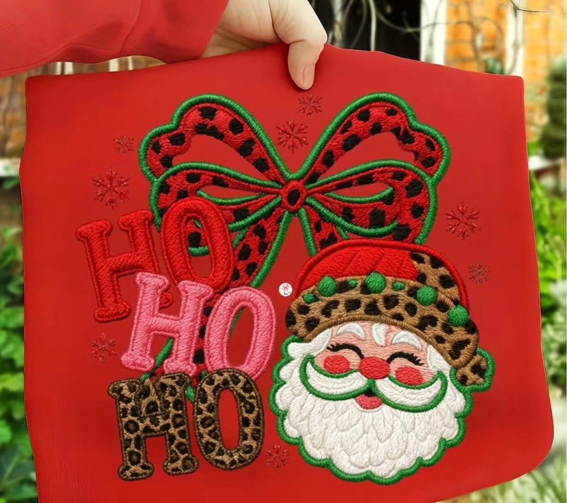Decal Only: Ho Ho Ho Santa/Bow