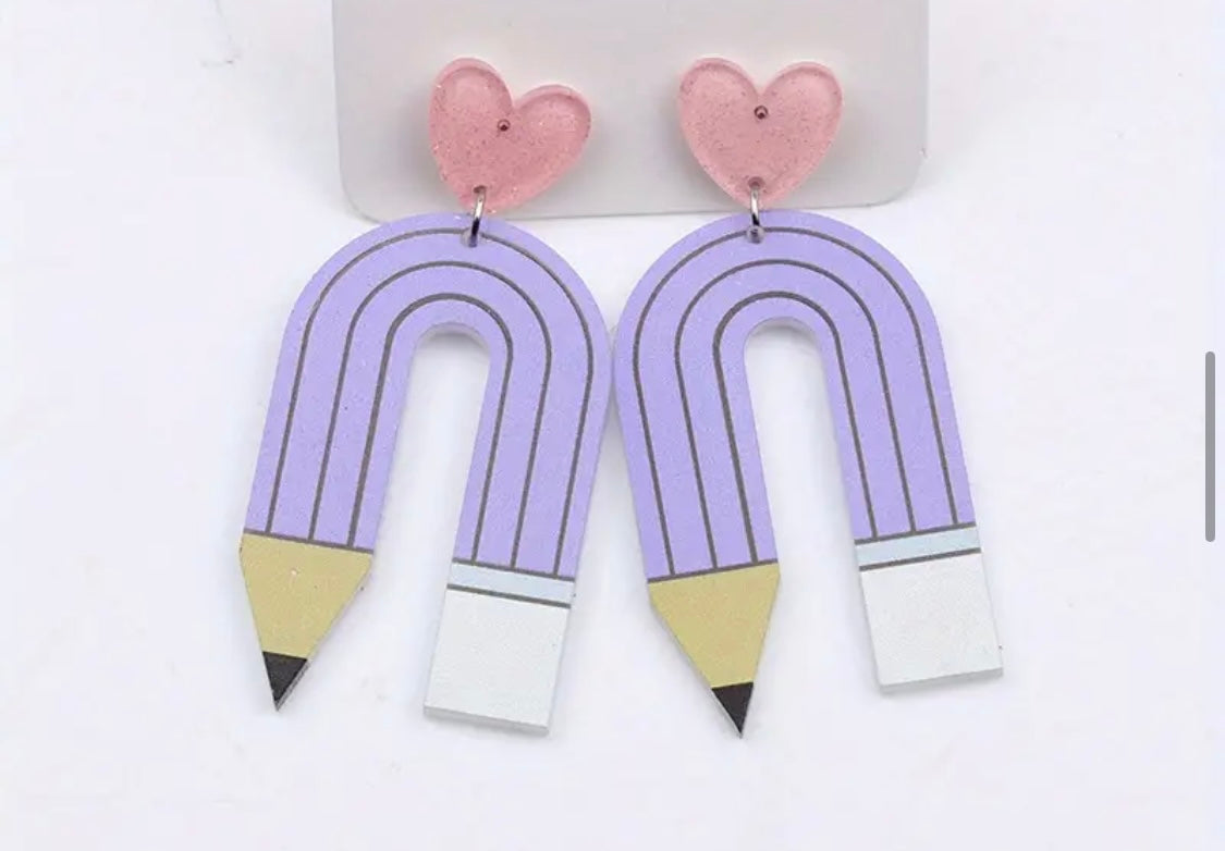 Earrings: Curved Pencil