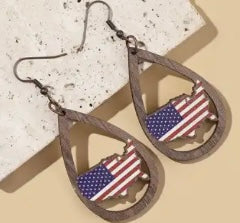 Earrings: Teardrop Flags