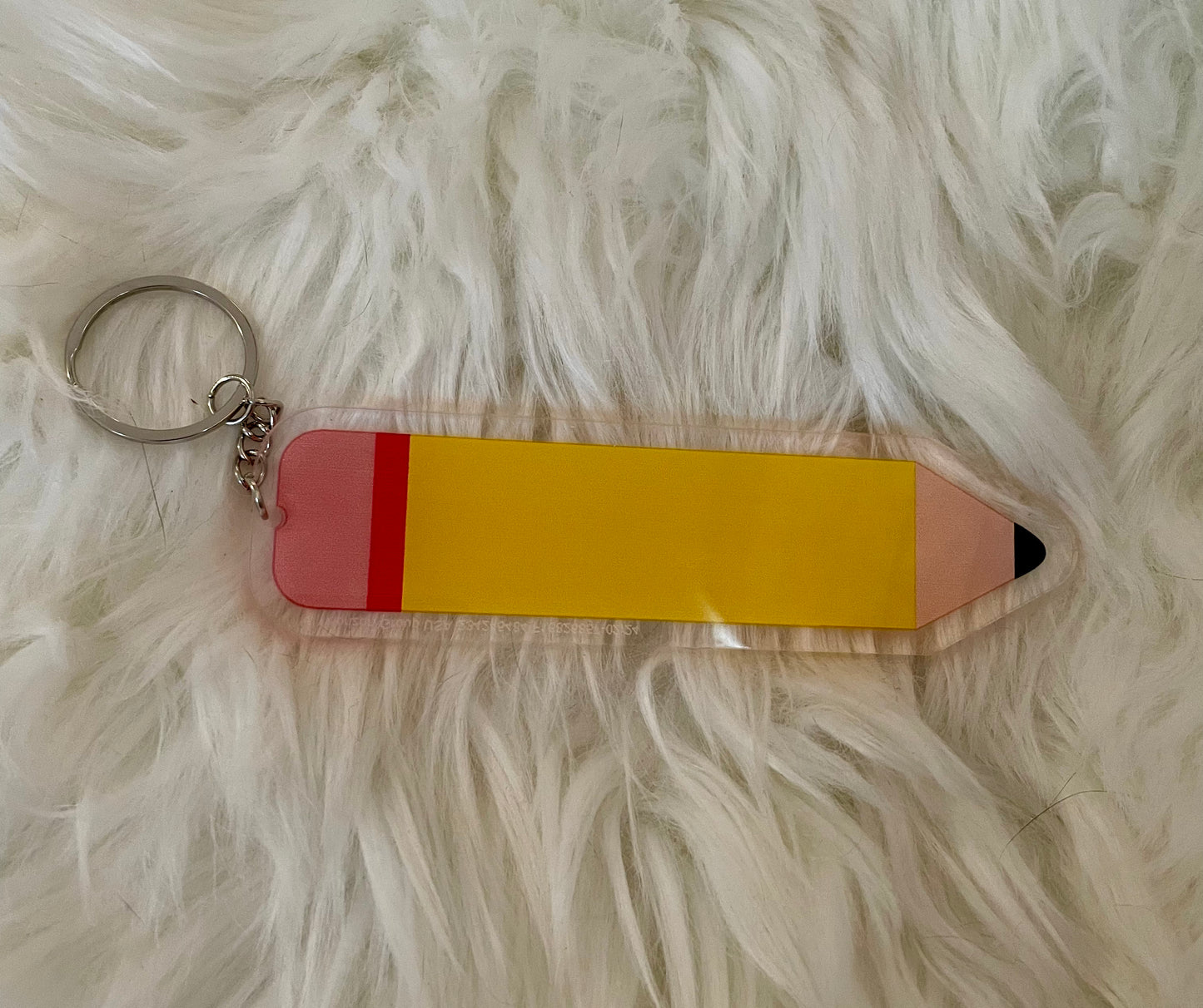 Acrylic Keychain: Apple or Pencil