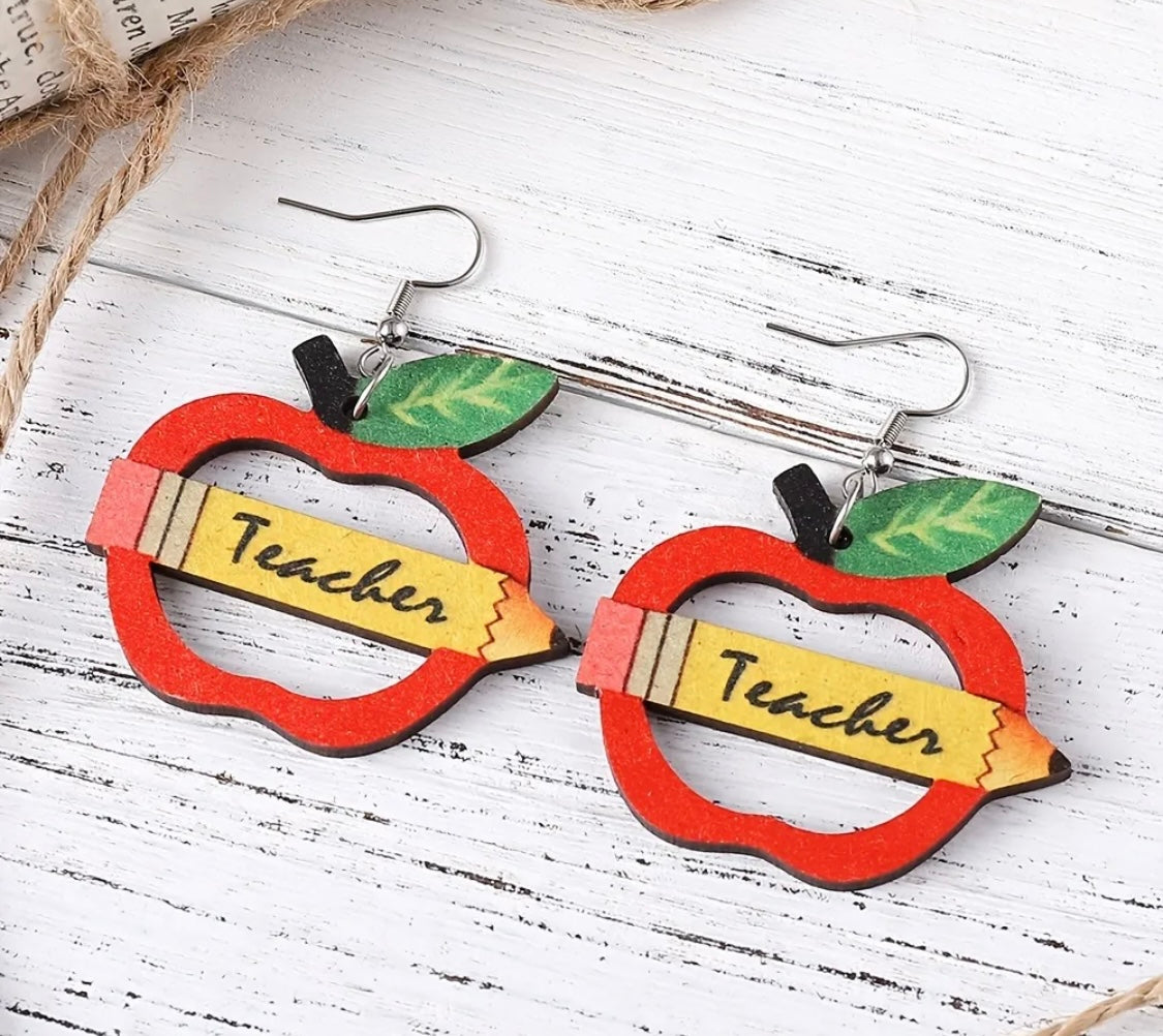 Earrings: Cut-Out Apples