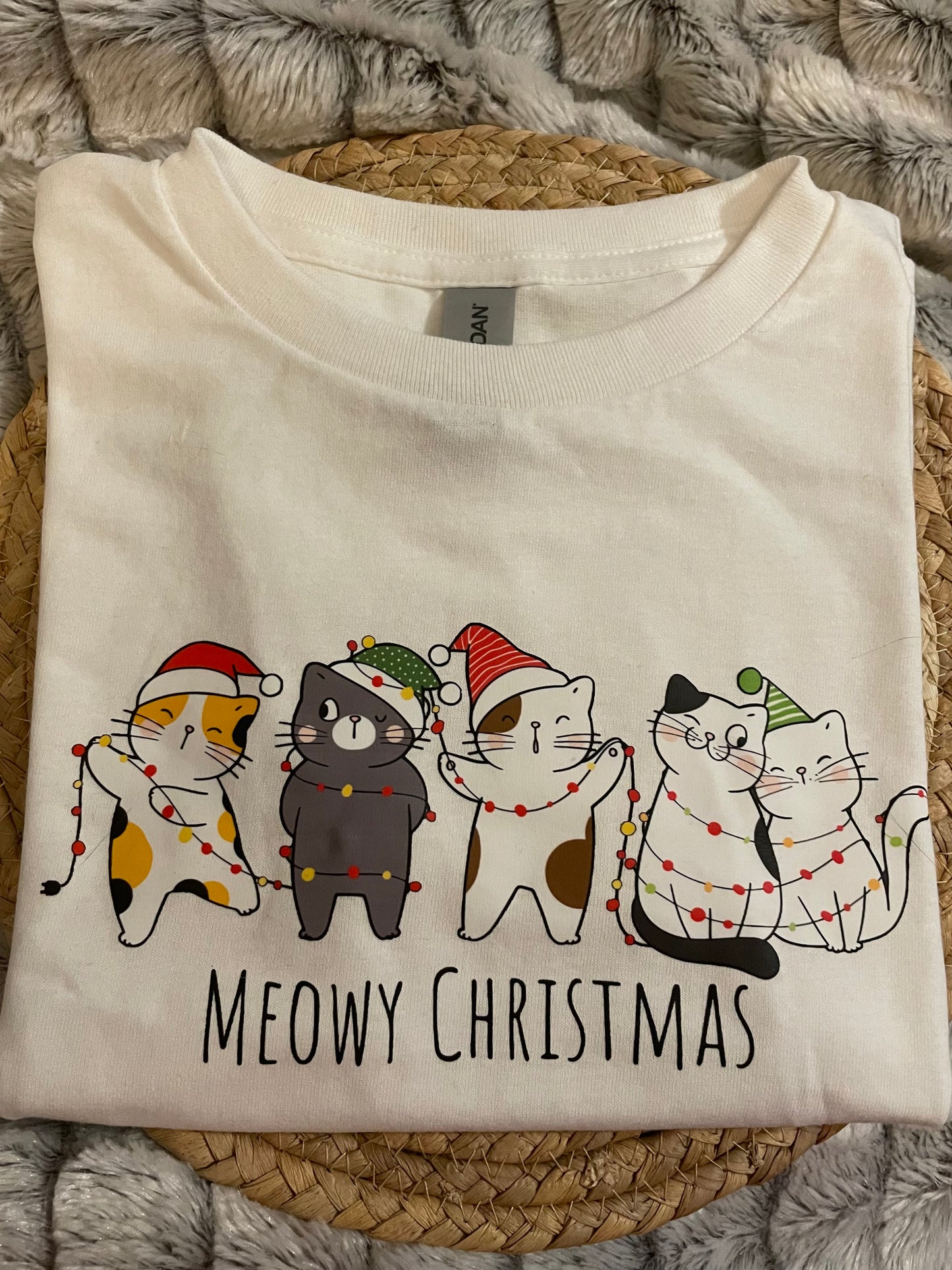 ✨Christmas: Youth Cat-Themed T-Shirt