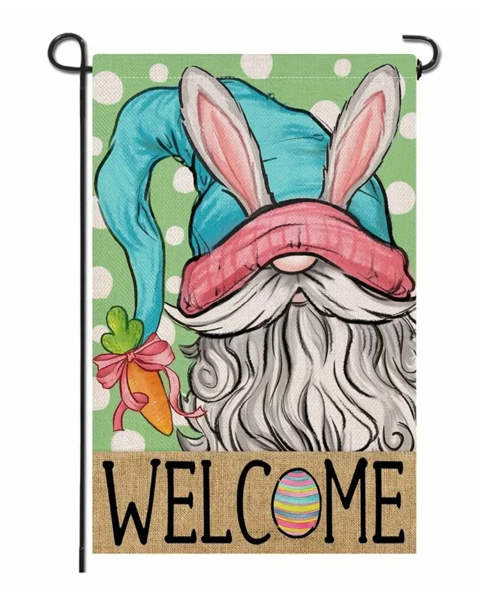 Garden Flag: Bunny Gnome