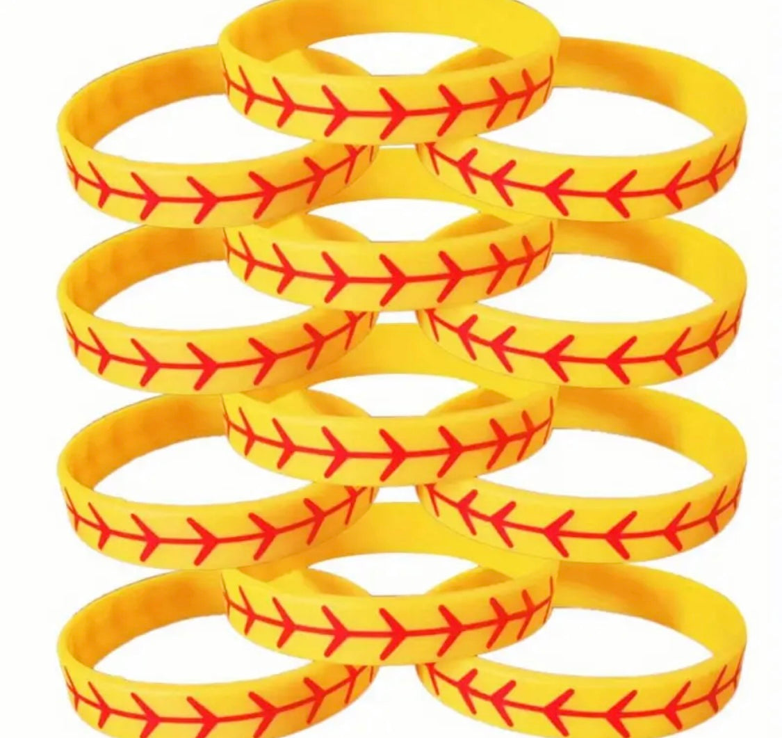 Bracelet: Silicone Softball Bracelet