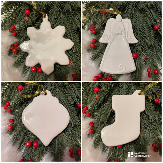 Porcelain Ornament: Blank