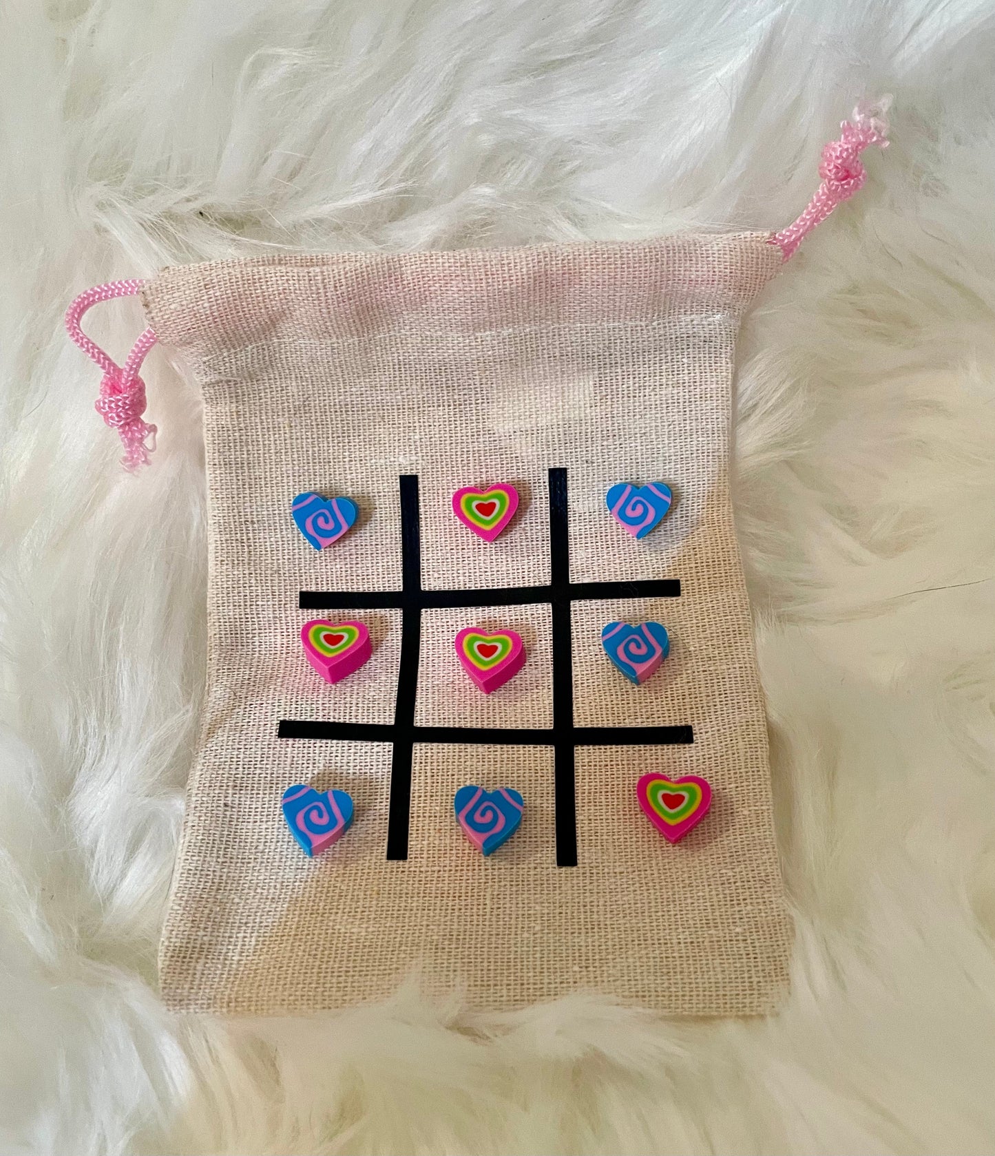 Valentine’s Day: Tic Tac Toe Sack (with erasers)