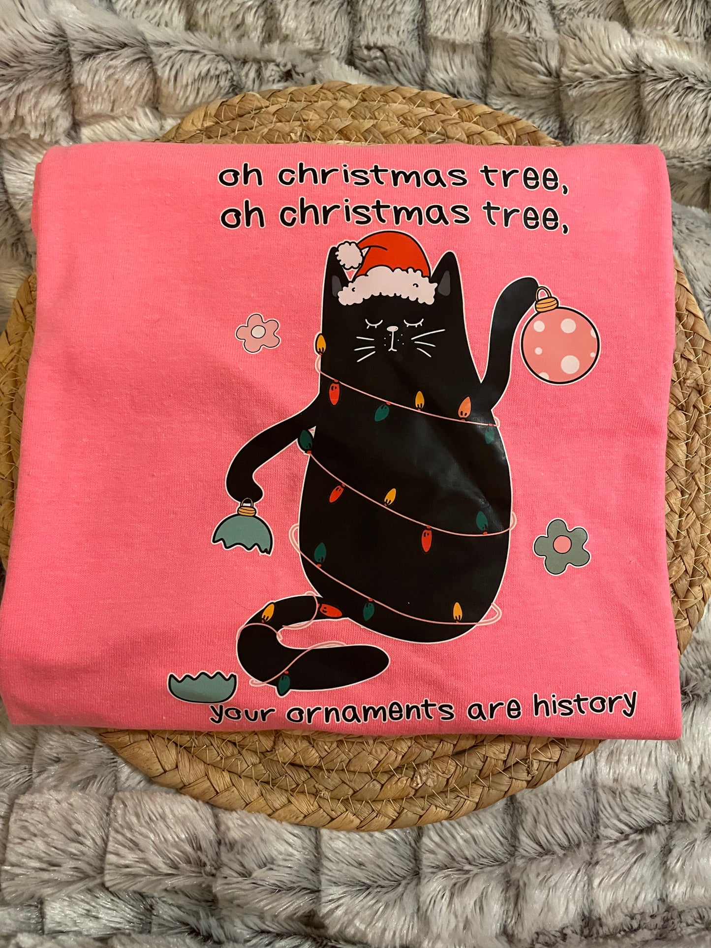 ✨Christmas: Youth Cat-Themed T-Shirt