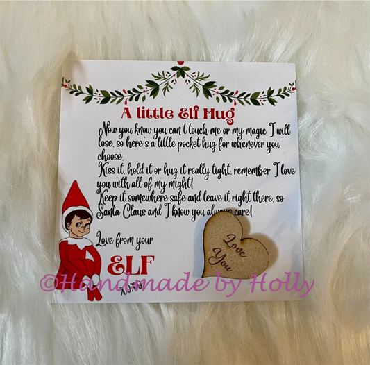 Christmas: Elf on the Shelf Pocket Hug