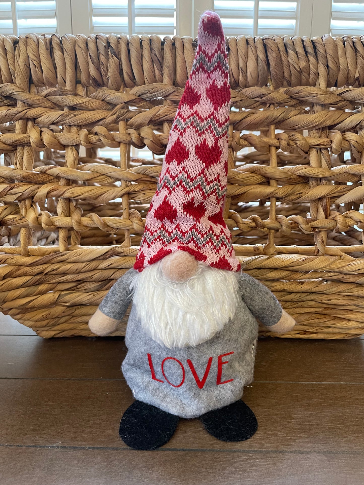 Valentine’s Day: Tall Gnome with Cream Nose/Hands (Ready ♥️)