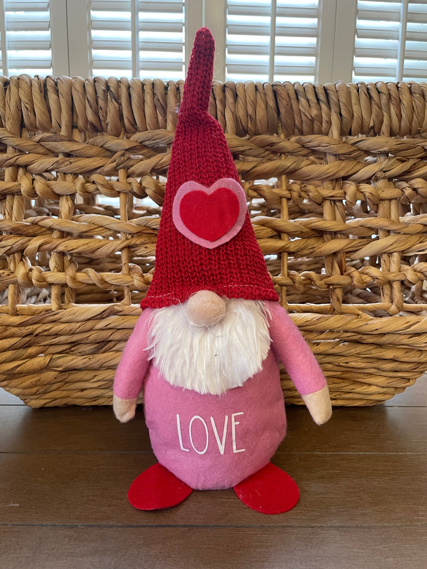 Valentine’s Day: Tall Gnome with Cream Nose/Hands (Ready ♥️)