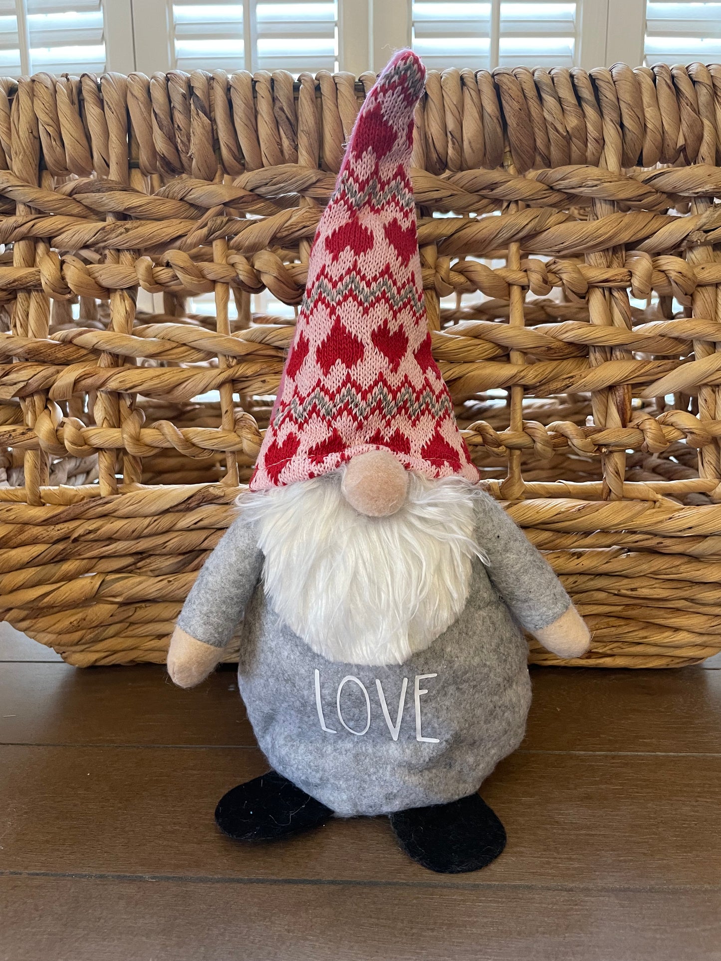 Valentine’s Day: Tall Gnome with Cream Nose/Hands (Ready ♥️)